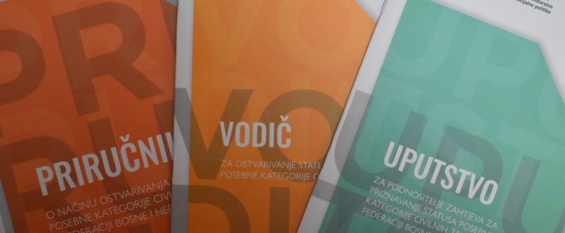 ODRŽANA PROMOCIJA PRIRUČNIKA O NAČINU OSTVARIVANJA STATUSA POSEBNE KATEGORIJE CŽR U FBIH, VODIČA ZA OSTVARIVANJE STATUSA I UPUSTVA ZA PODNOSITELJA ZAHTJEVA ZA PRIZNAVANJE POSEBNE KATEGORIJE CŽR
