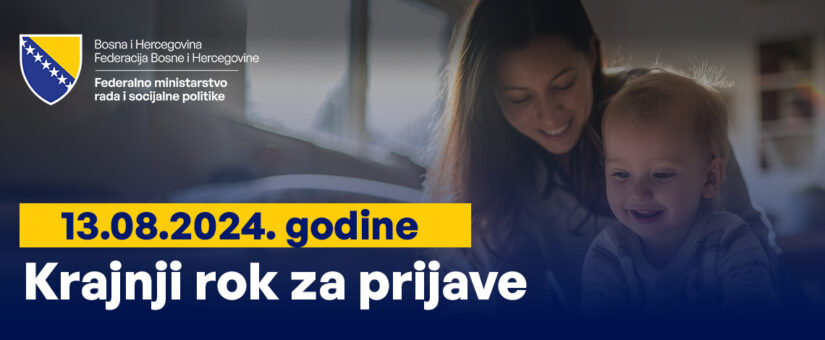 KRAJNJI ROK ZA PODNOŠENJE PRIJAVA PO JAVNOM POZIVU NEPROFITNIM ORGANIZACIJAMA ZA PROGRAME DEINSTITUCIONALIZACIJE/VANINSTITUCIONALNE BRIGE
